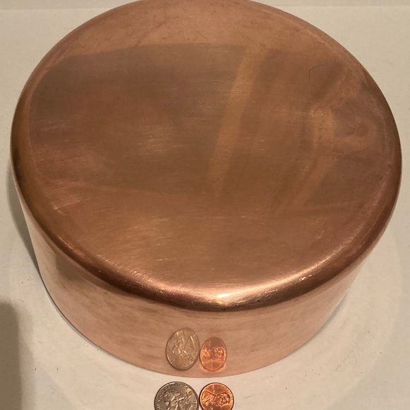 Vintage Metal Copper and Brass Cooking Pot, Pan - Picture 2 of 5